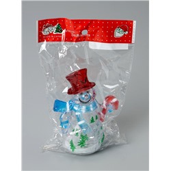 Ёлочная игрушка «Снеговик», 12 см, от батареек LR1133×3, свечение мульти (RGB)