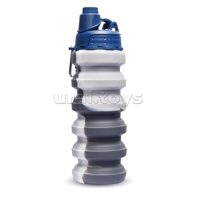 Бутылка силиконовая, складная 500 мл.