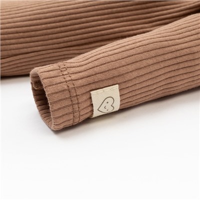 Боди с длинным рукавом «Крошка Я» BASIC LINE, рост 68-74 см, коричневое