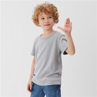 Футболка детская KAFTAN: Basic line, размер 30 (98-104 см), серая