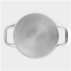 Кастрюля Катунь «Титан», 6.4 л, d=22 см, h=17 см, капсульное дно, индукция, нержавеющая сталь