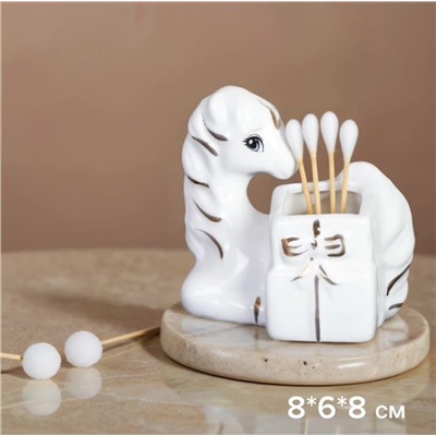 Подставка для ватных палочек Лошадь 8 см / B5438 /уп 96/ Символ года 2026 744512