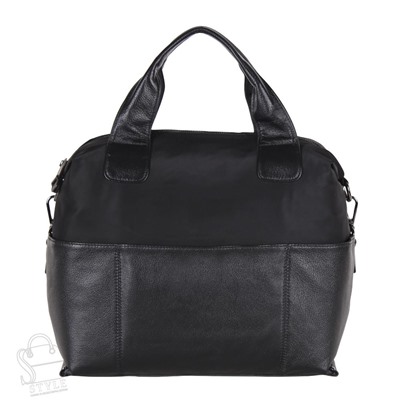 Сумка дорожная кожаная 916136-60M black Polina&Eiterou