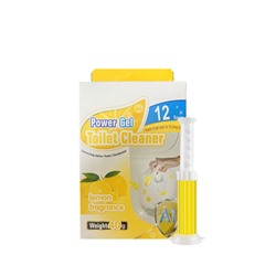 Гель освежитель-очиститель для унитаза в форме шприца, лимон