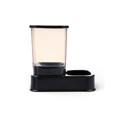 Автокормушка, 1.5 л, нескользящее основание, чёрная