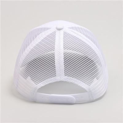 Кепка детская для девочки с сеткой, белая, р-р 54