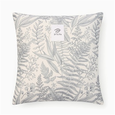 Чехол на подушку «Этель. Листва», 43×43 см, серый