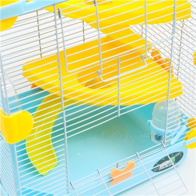 Клетка для грызунов "Пижон", 31 х 24 х 46 см, голубая