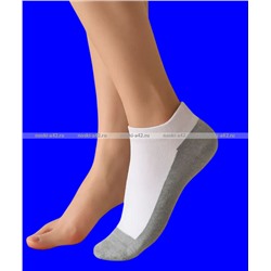 DOMINOBS носки женские укороченные белые (серая подошва) арт. 7101