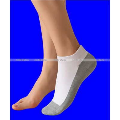 DOMINOBS носки женские укороченные белые (серая подошва) арт. 7101