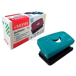 Дырокол "Trend" (10 листов) пластиковый, в картонной коробке, изумрудно-бирюзовый