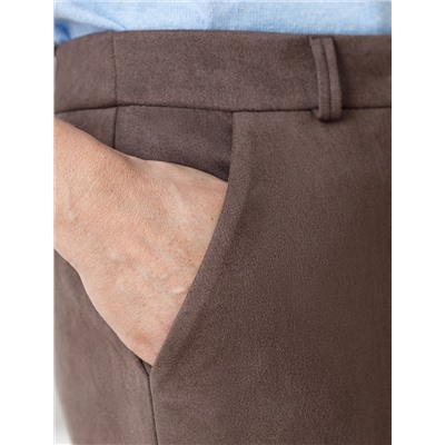 Прямые брюки из искусственной замши