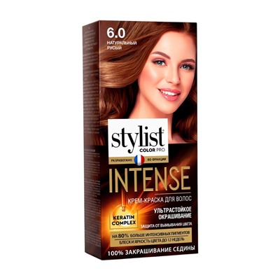 Крем-краска для волос серии STYLIST COLOR PRO INTENSE тон 6.0 Натуральный русый 118 мл