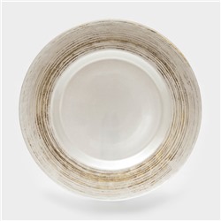 Тарелка подстановочная «Комета», d=32.5 см, стекло, цвет белое золото