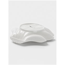 Блюдо для подачи ракушка Доляна White Label, 21.5×21×5.5 см, фарфор, белое