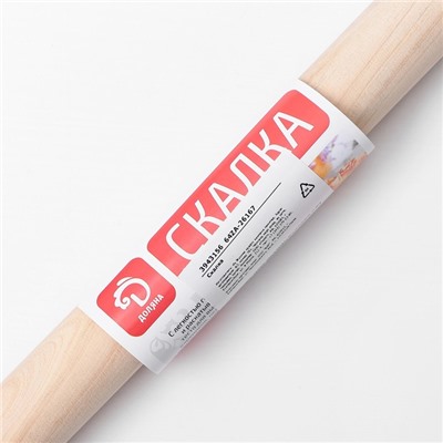 Скалка деревянная Доляна, 39.5 см, прямая