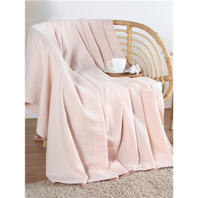 Плед вафельный «Этель» Waffle, 150×240 см, молочный, вафля 195 г/м²