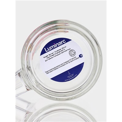 Кружка Luminarc «Рождество», 320 мл, стекло, прозрачная, рисунок МИКС