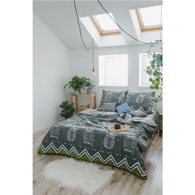 Постельное бельё 1.5-спальное «Этель. Ушастые совы (вид 1)», бязь