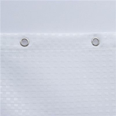 Штора для ванной «Ла Каса», с люверсами, 180×180 см, полиэстер, белая