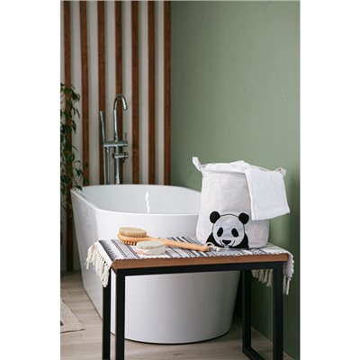 Корзина для белья Доляна «Панда», 30×30×30 см, белая