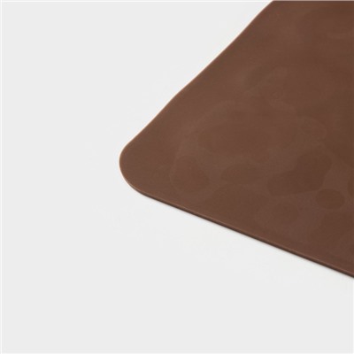 Коврик для выпечки макарун Доляна «Ронд», силикон, 27×24.5 см, коричневый