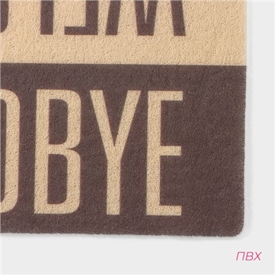 Коврик придверный Доляна Welcome/Goodbye, грязезащитный, 50×80 см, МИКС
