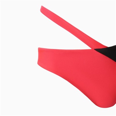 Купальник раздельный двухцветный женский, чёрный, розовый, размер 42