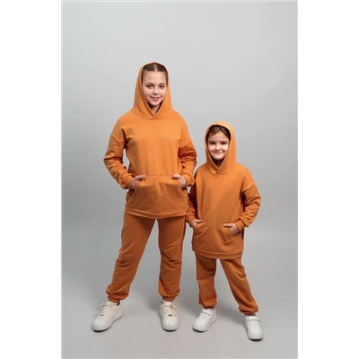 Костюм для девочки оверсайз из футера трехнитки Happyfox