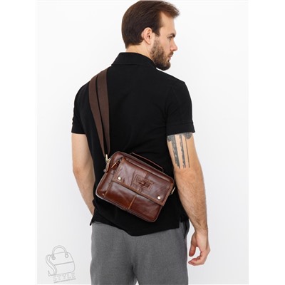 Сумка мужская кожаная 9129TR d.brown Tough Ruder
