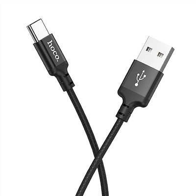 Кабель USB - Type-C Hoco X14 Times Speed 15W 100см 3A  (black)