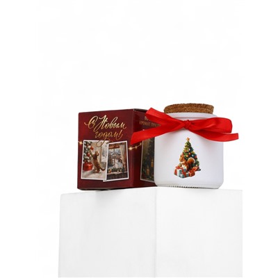 Свеча ароматическая в стакане «Новогоднего уюта и тепла», аромат мандарин