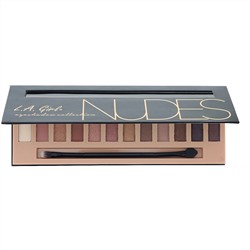 L.A. Girl, Палетка теней для век Beauty Brick, палитра Nudes, 12 г