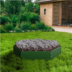 Клумба оцинкованная, d=60 см, высота бортика 15 см, зелёная, Greengo