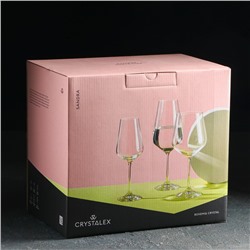 Набор бокалов для вина из хрустального стекла «Сандра», 350 мл, 6 шт.