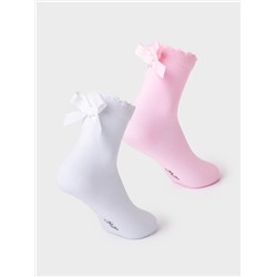Носки трикотажные для девочек, 2 пары в комплекте