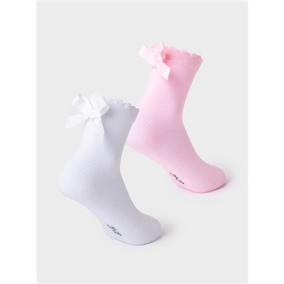 Носки трикотажные для девочек, 2 пары в комплекте