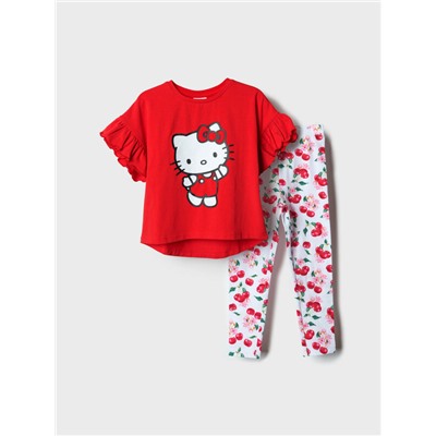 Комплект трикотажный для девочек: туника, брюки (легинсы)