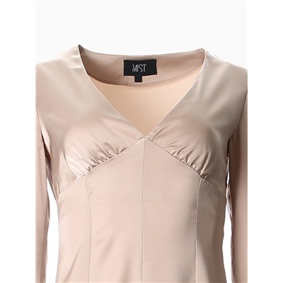 Платье женское шёлковое MIST: Classic Collection размер 44, бежевое