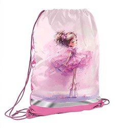 Сумка для сменной обуви 36х48 см "БАЛЕРИНА В КЕДАХ" 72184 руч.-петля, светоотр.элементы Феникс