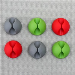 Зажимы для проводов, набор 6 шт., пластик, МИКС