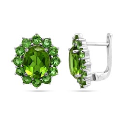 Серьги из серебра султанит, Капитолина