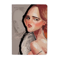 Записная книжка  А6 32л. линовка в точку , "Feelings"обложка софт тач, бумага кремовая , блок прошит