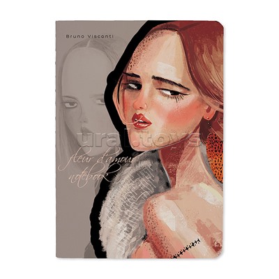 Записная книжка  А6 32л. линовка в точку , "Feelings"обложка софт тач, бумага кремовая , блок прошит
