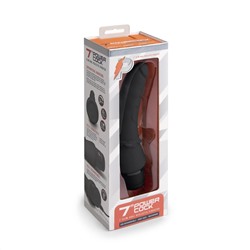 Черный анальный вибратор 7  Slim Anal Realistic Vibrator - 20 см.