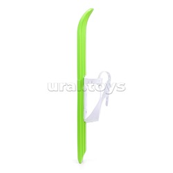 Игровые мини-лыжи "Юниор" салатовые (игрушка детская) 47 см, крепление мягкое пластиковое (в сетке)