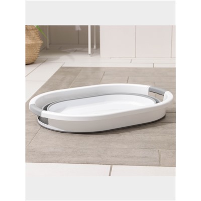 Таз складной Доляна, 39 л, 61.5×44×26.5 см, серый