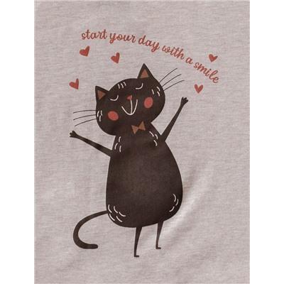 Футболка с принтом свободная эластичная из премиального хлопка