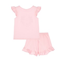 Комплект трикотажный для девочек: фуфайка (футболка), шорты