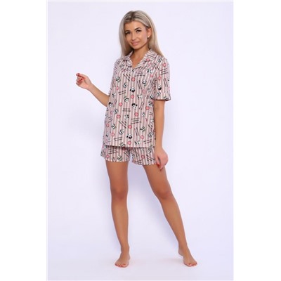 Пижама 89364 (Светло-коричневый)
